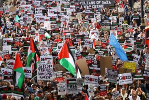 Cerca de 100.000 pessoas participam de manifestação pós-palestinos em Londres