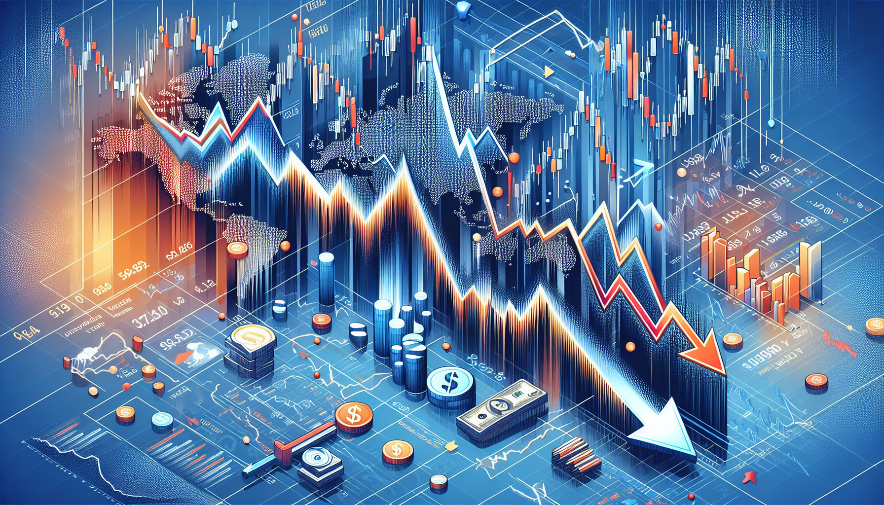 Mercado financeiro global enfrenta queda no Dow Jones Futuro durante feriado nos EUA; análise do desempenho das bolsas internacionais