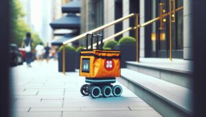 Uber Inicia Experimentos com Robôs para Entrega de Comida, Mas Desafios Persistem na Portabilidade de Andares e Flexibilidade em Edifícios sem Elevador