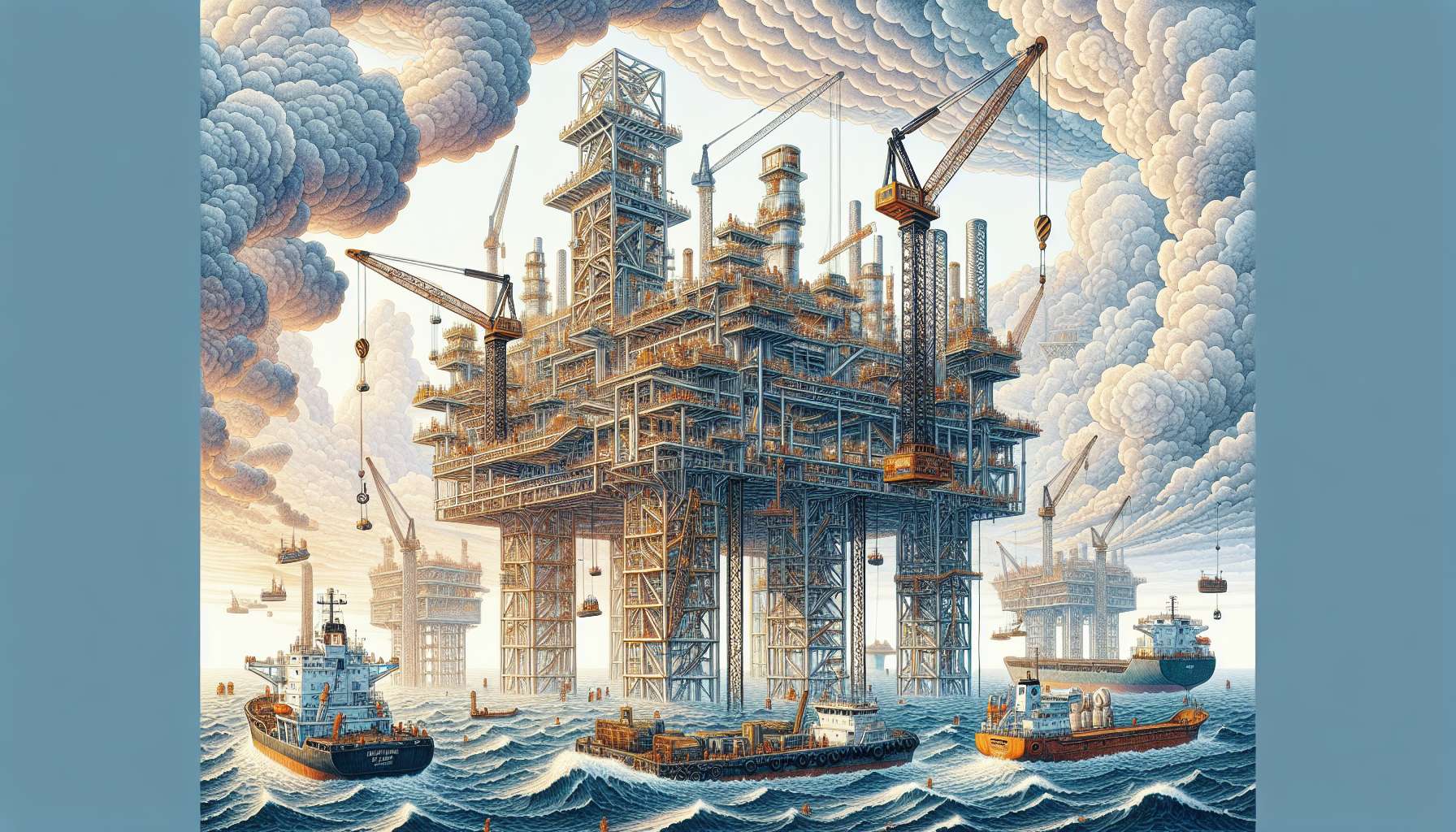 Investimento bilionário em plataformas de petróleo: desafios financeiros e potencial de produção de até 220 mil barris diários, com custos que podem superar R$ 16 milhões na busca por eficiência e inovação na extração petrolífera offshore